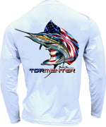 Men's Performance Shirt- Sailing Patriot Men's SPF Ocean Fishing Tops Tormenter Ocean 