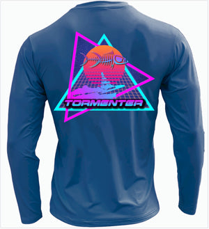 Men's Performance Shirt - Vapor Wake Men's SPF Ocean Fishing Tops Tormenter Ocean 