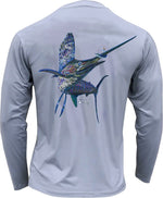 Men's Performance Shirt - Electrified Sailfish Men's SPF Ocean Fishing Tops Tormenter Ocean 