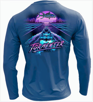 Men's Performance Shirt - Midnight Run Men's SPF Ocean Fishing Tops Tormenter Ocean 