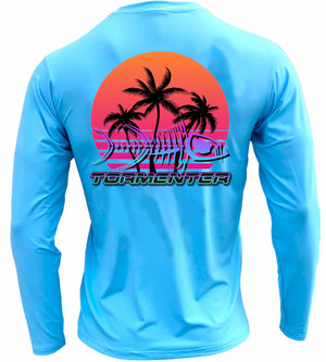 Men's Performance Shirt - Retro Sunset Men's SPF Ocean Fishing Tops Tormenter Ocean 