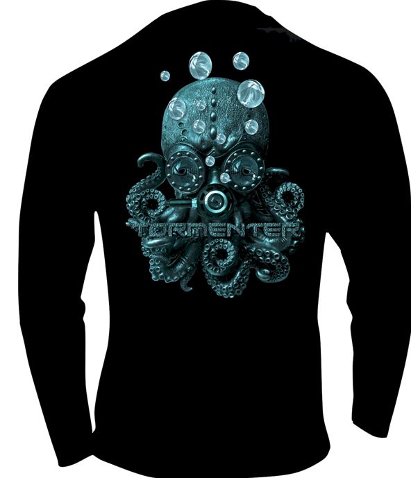 Copy of Men's Performance Shirt- Kraken Men's SPF Ocean Fishing Tops Tormenter Ocean Black S 