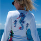 St. Croix V-Neck Performance Shirt- Sea Horse Tormenter Ocean 