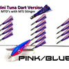 Anti Flip, Self Righting 19" Sidewinder Directional Bars - Mini Tuna Dart "Sand Eel" Version - Pink/Blue