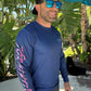 Men's Performance Shirt- Midnight Run Men's SPF Ocean Fishing Tops Tormenter Ocean 