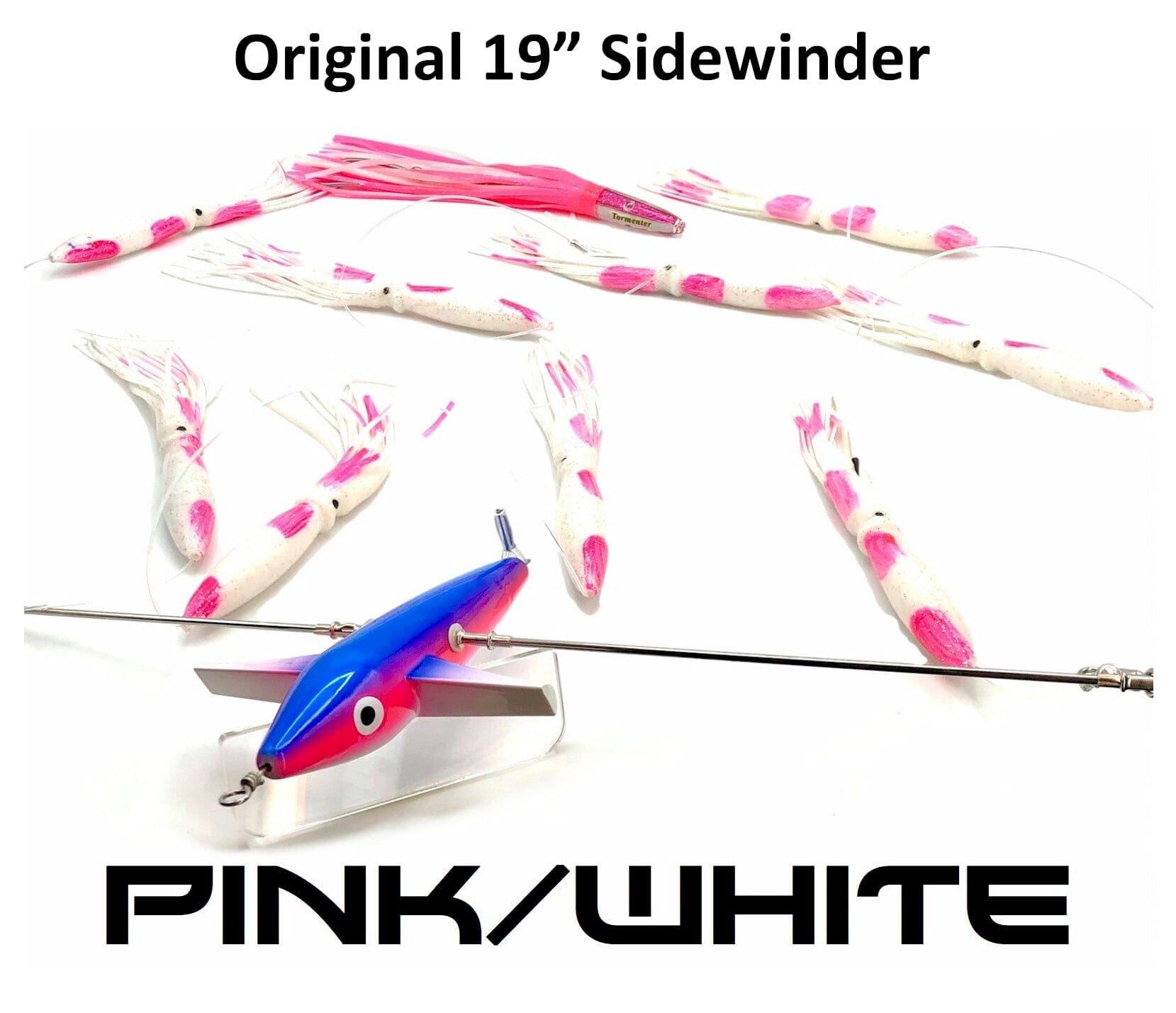 19" Sidewinder Directional Bar - Original Daisy Chains & Multi Bait Rigs Tormenter Ocean Pink/White Port 