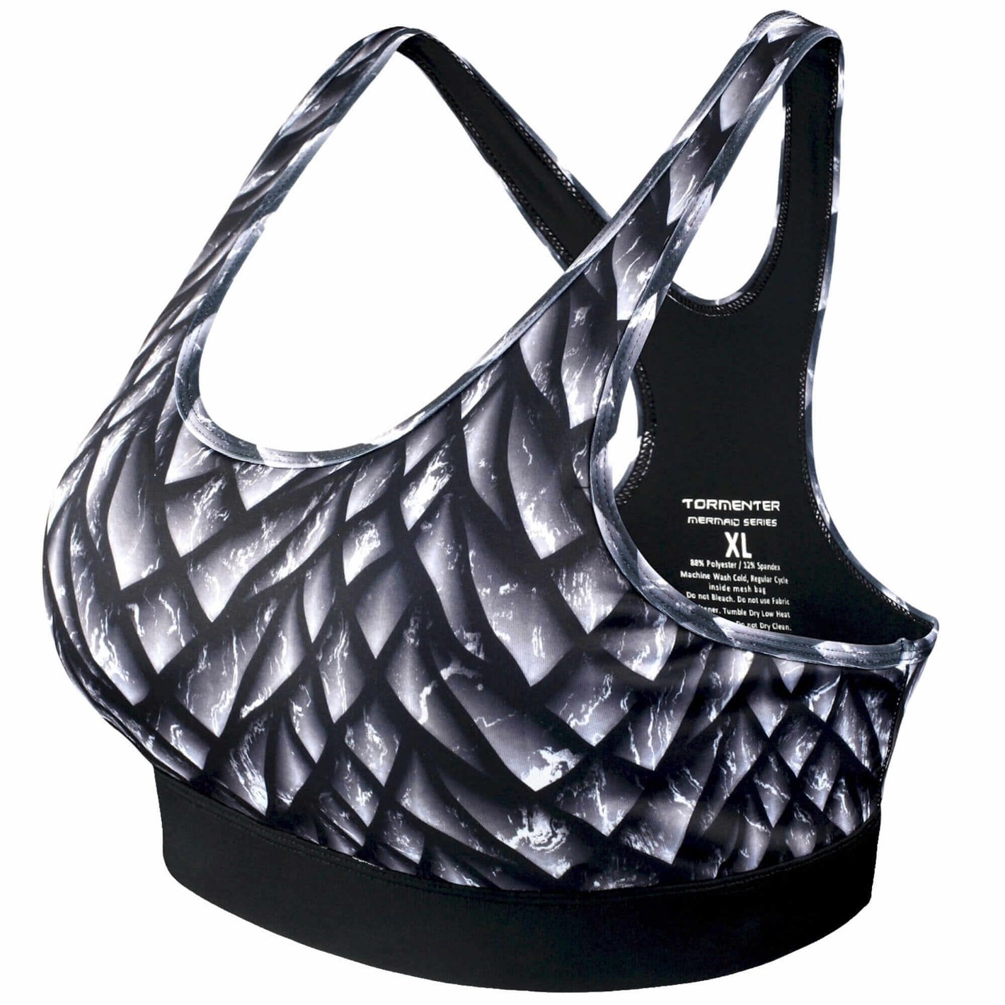 Black Mermaid Sports Bra Women's Sports Bras Tormentor Ocean S 