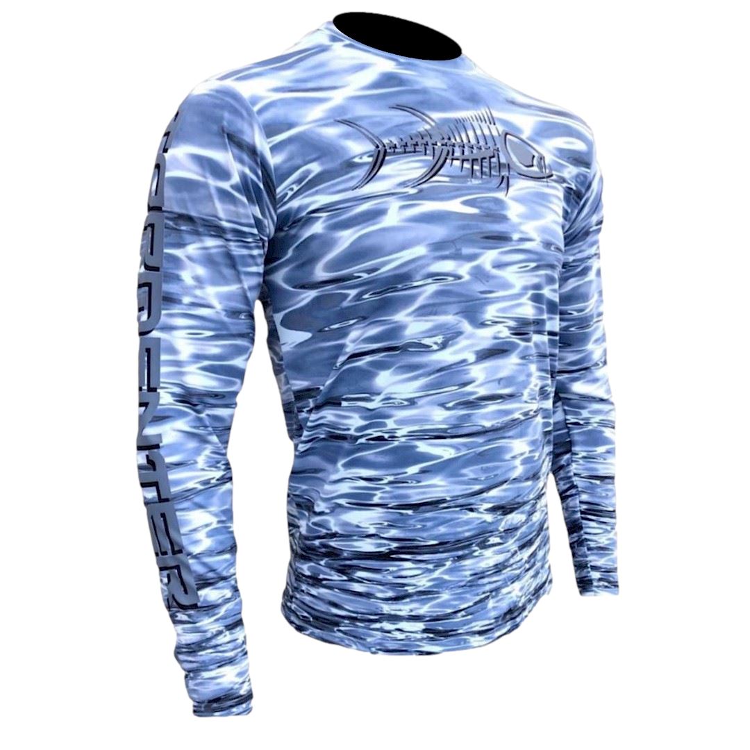 Men's Performance Shirt - Hydraflek Gray Men's SPF Ocean Fishing Tops Tormenter Ocean 