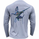 Men's Performance Shirt - Electrified Sailfish Men's SPF Ocean Fishing Tops Tormenter Ocean 