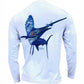 Men's Performance Shirt - Electrified Sailfish Men's SPF Ocean Fishing Tops Tormenter Ocean 