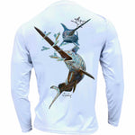 Men's Performance Shirt - Electric Fish – Swordfish Men's SPF Ocean Fishing Tops Tormenter Ocean White XXL 