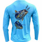 Men's Performance Shirt - Electrified Tuna Men's SPF Ocean Fishing Tops Tormenter Ocean Blue S 