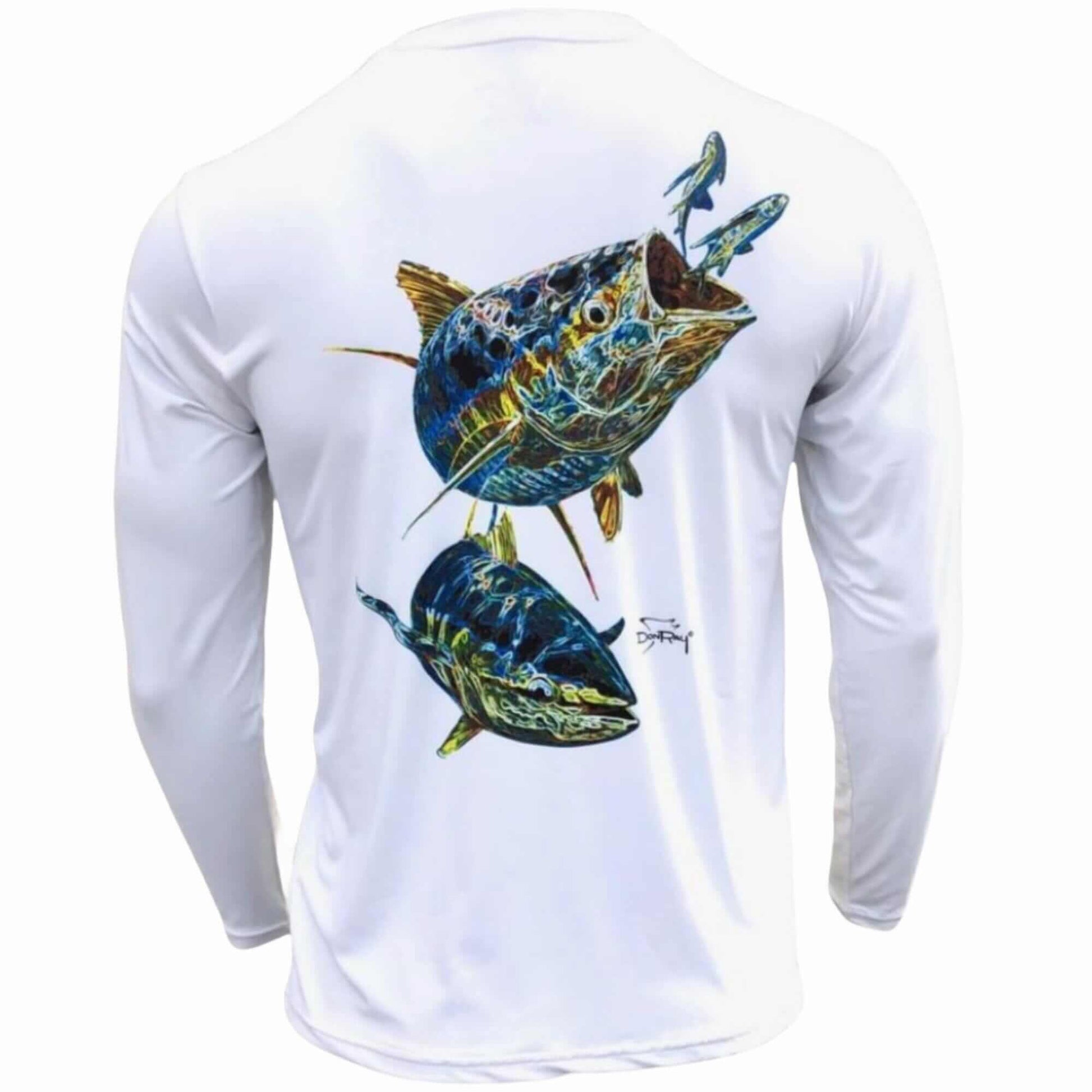 Men's Performance Shirt - Electrified Tuna Men's SPF Ocean Fishing Tops Tormenter Ocean White S 