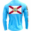 Men's Performance Shirt- Florida Flag - Blue