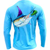 Men's Performance Shirt- Marlin on Mahi - Blue