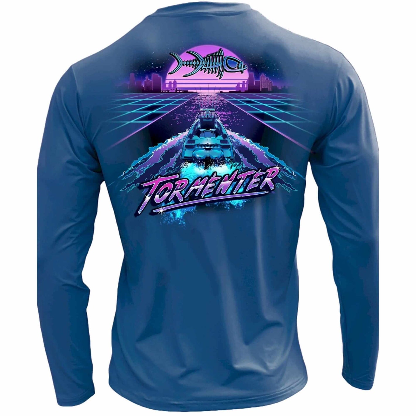 Men's Performance Shirt- Midnight Run Men's SPF Ocean Fishing Tops Tormenter Ocean Blue S 