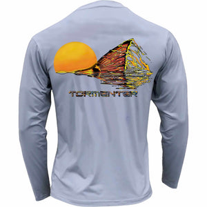 Men's Performance Shirt- Redfish Men's SPF Ocean Fishing Tops Tormenter Ocean Gray S 