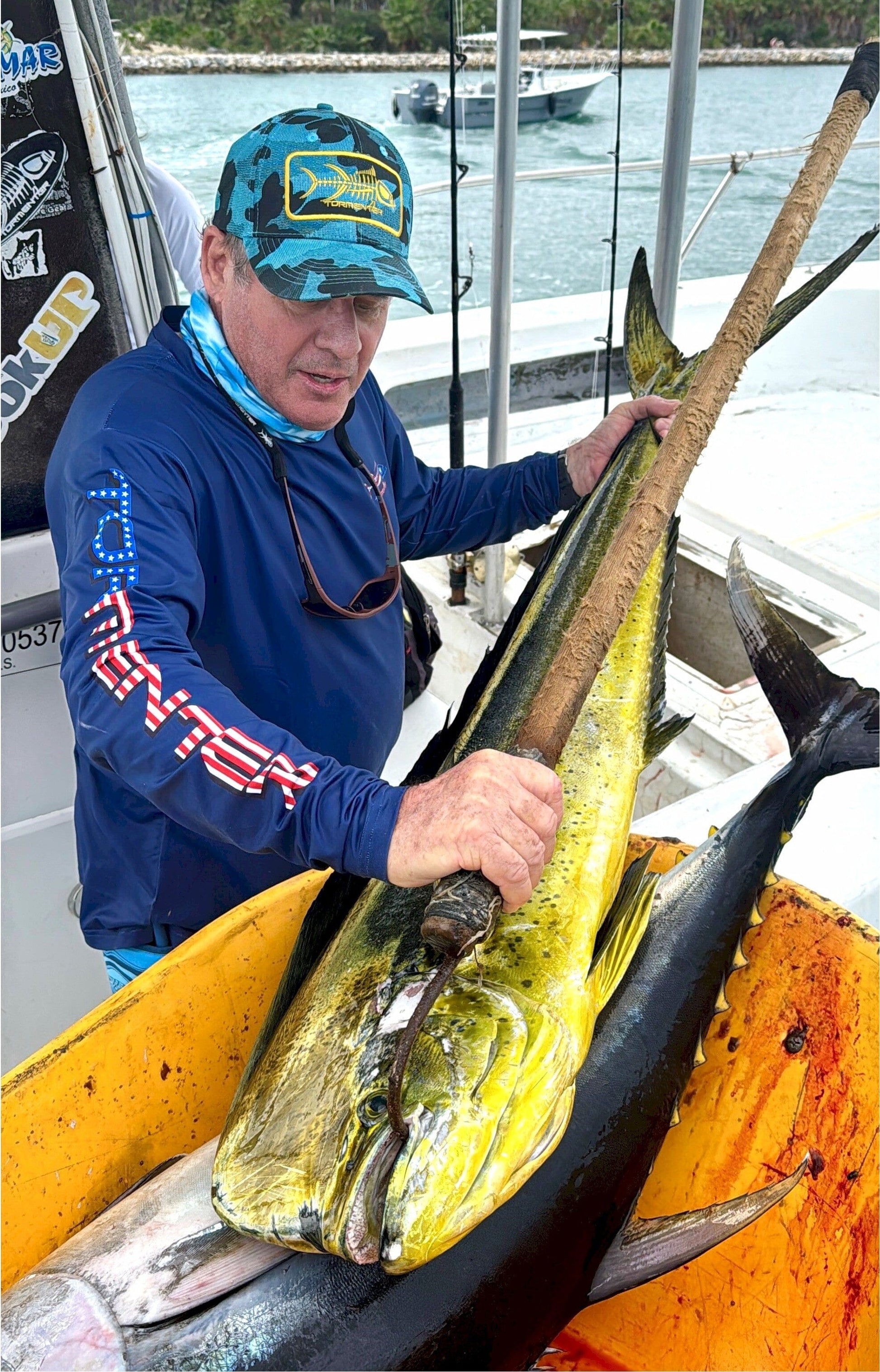 Men's Performance Shirt- Sailing Patriot Men's SPF Ocean Fishing Tops Tormenter Ocean 