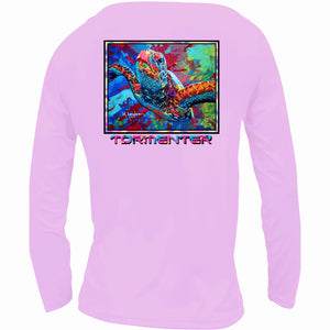 Women's Performance Shirt- Turtle Tormenter Ocean Pink S 