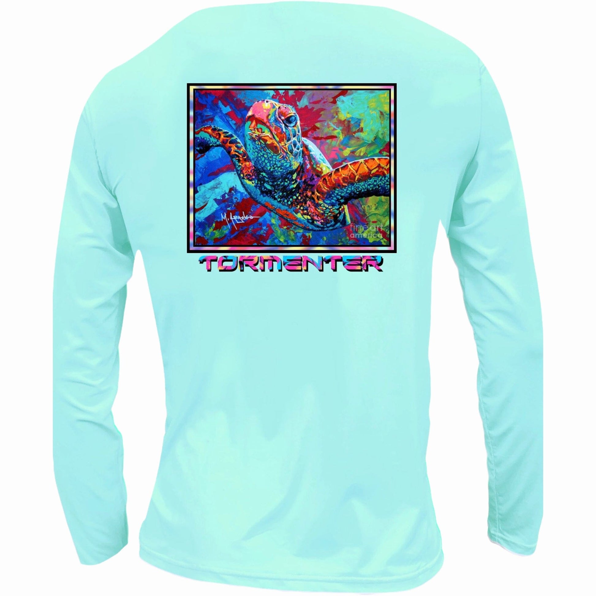 Women's Performance Shirt- Turtle Tormenter Ocean Seafoam S 