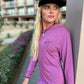 Ladies Heathered Hooded SPF Shirt - Plum Ladies' SPF Shirt Rash Guard Tormenter Ocean 