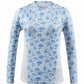 Women's Printed Performance Shirts - Angelfish White Ladies Printed SPF Tops Tormenter Ocean 