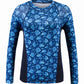 Women's Printed Performance Shirts - Angelfish Navy Ladies Printed SPF Tops Tormenter Ocean 