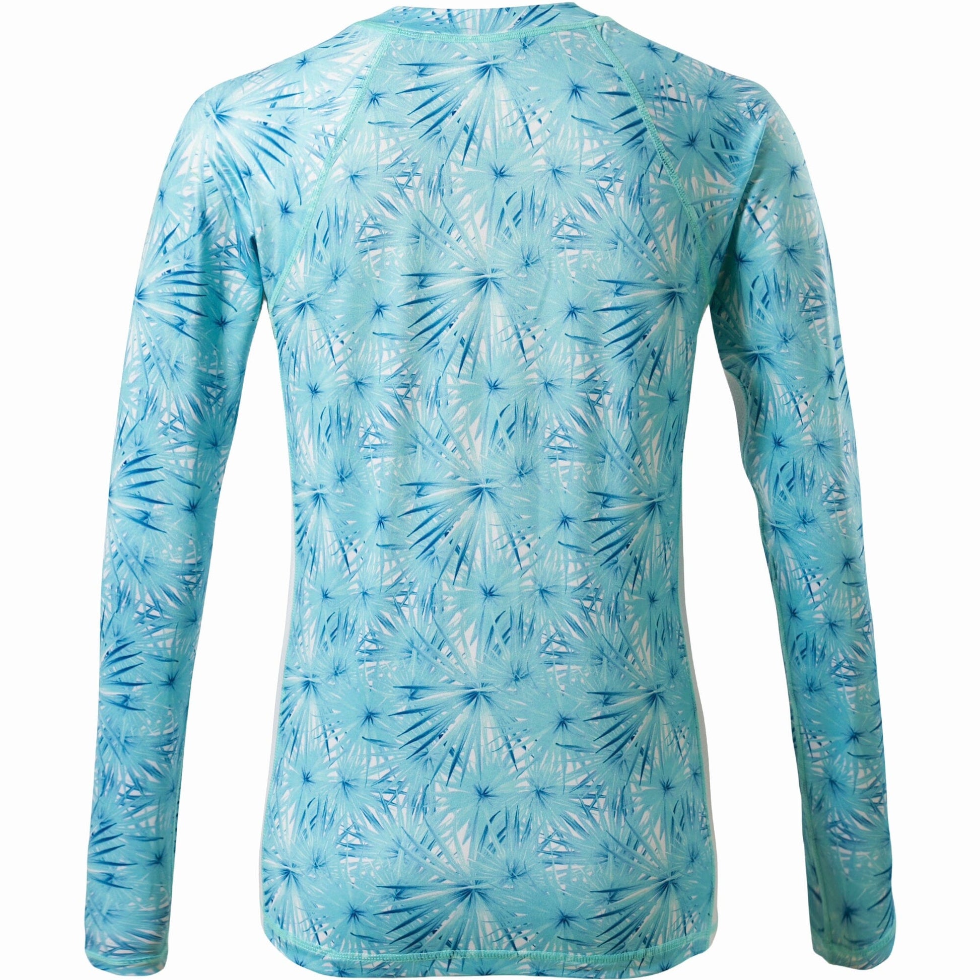 Women's Printed Performance Shirts - Palm Blossoms Ladies Printed SPF Tops Tormenter Ocean 