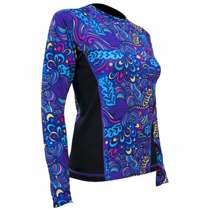 Ladies SPF-50 Performance Shirt - Reef Ladies Printed SPF Tops Tormenter Ocean XXS 