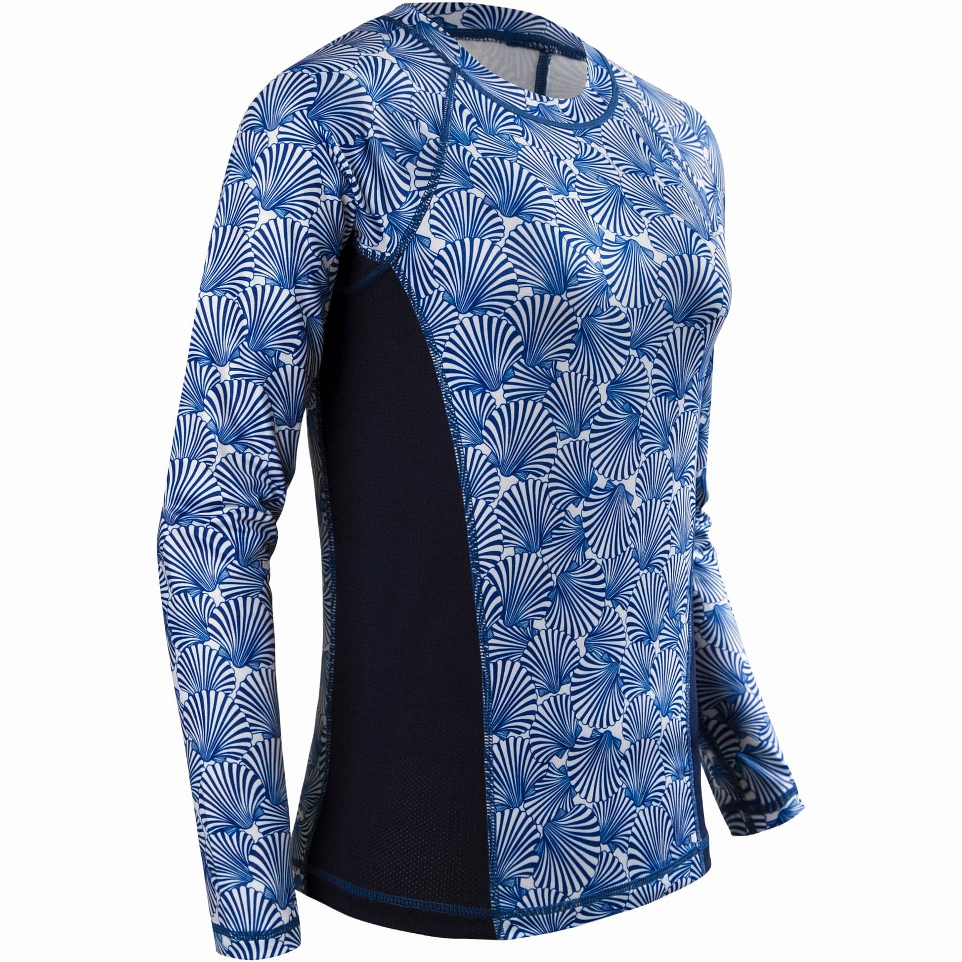 Women's Printed Performance Shirts - Scallop Shells Ladies Printed SPF Tops Tormenter Ocean Sea Scallops XXS 