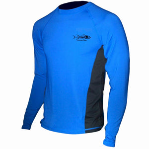 Youth Raging Tuna or Marlin SPF50 Rash Guard - Royal Blue Youth Apparel Tormenter Ocean XS-Tuna 