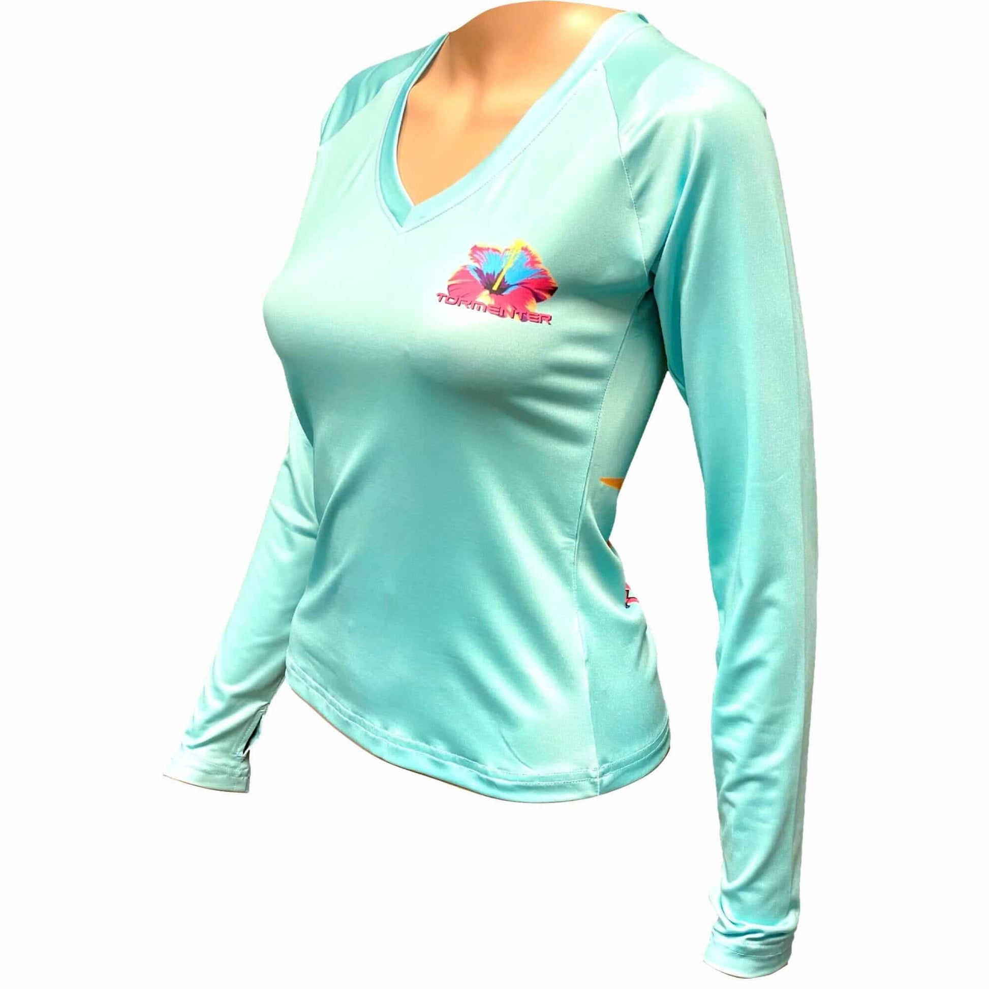 St. Croix V-Neck Performance Shirt- Marlin Martini Tormenter Ocean 