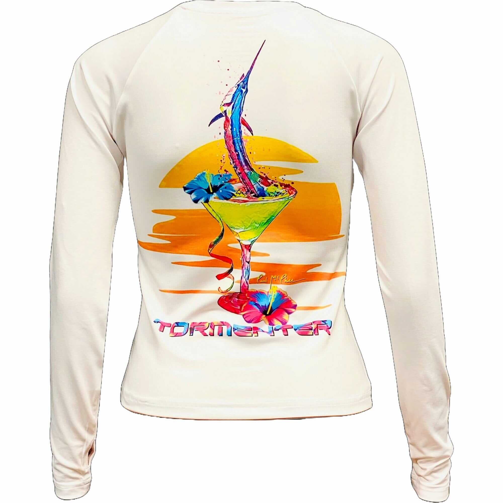 St. Croix V-Neck Performance Shirt- Marlin Martini