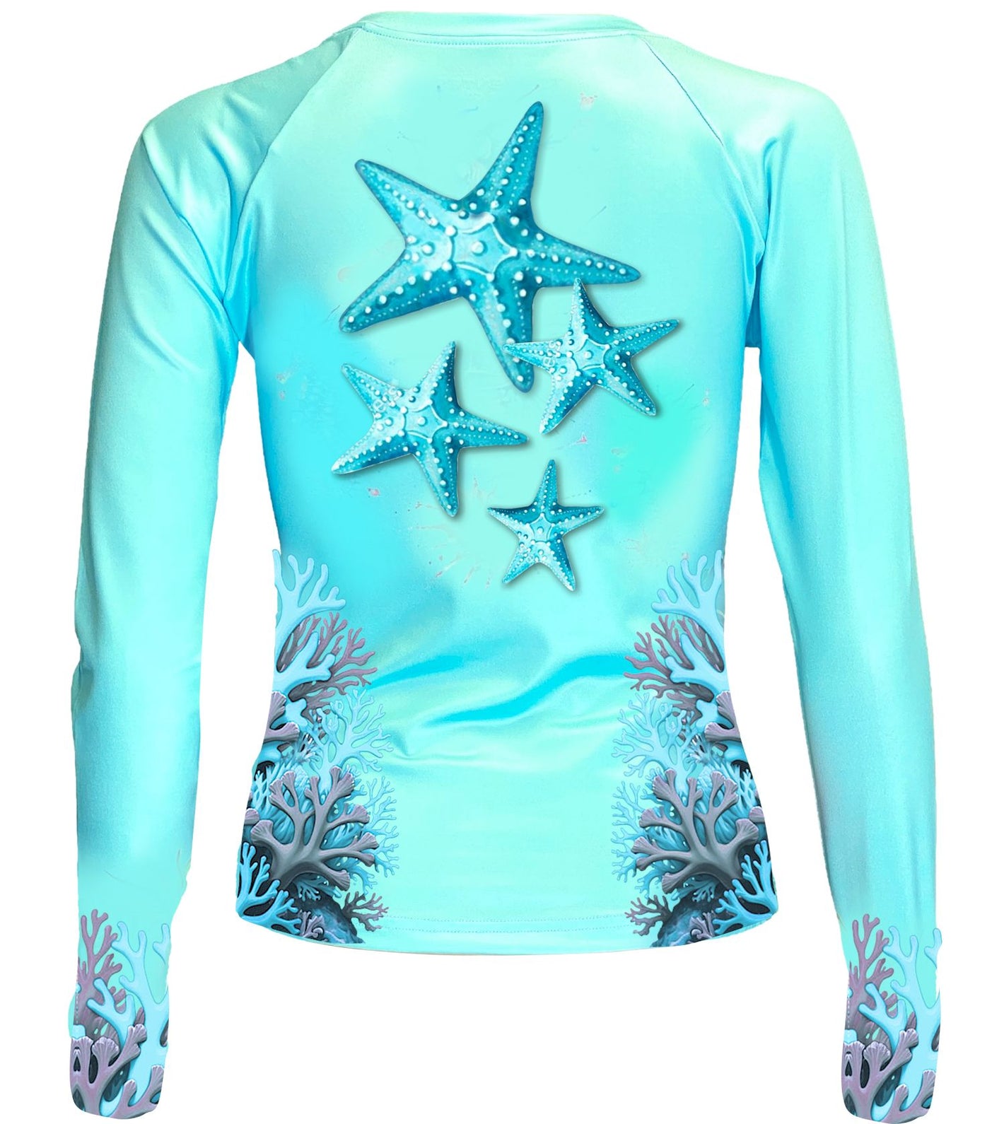 St. Croix V-Neck Performance Shirt - Starfish Sea Foam Tormenter Ocean XS 