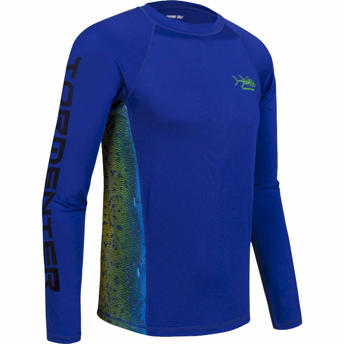 "Side To" Vented Performance Shirt - Blue Mahi Men's SPF Ocean Fishing Tops Tormenter Ocean Small 