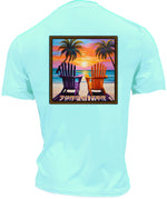 Men's Performance Short Sleeve Tee Shirt-Adirondack Chairs Seafoam Men's SPF Ocean Fishing Tops Tormenter Ocean 