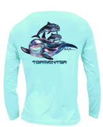Men's Performance Shirt- Dolphins Men's SPF Ocean Fishing Tops Tormenter Ocean 