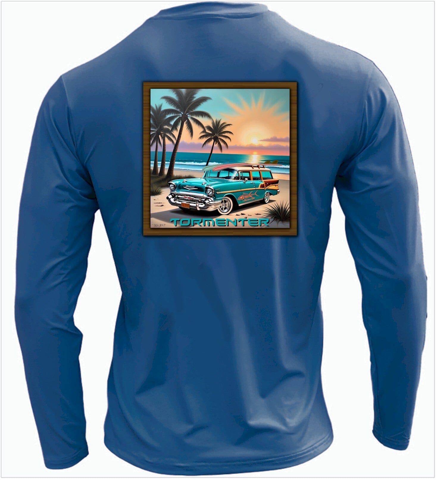 Men's Performance Shirt- Surf Wagon Men's SPF Ocean Fishing Tops Tormenter Ocean 