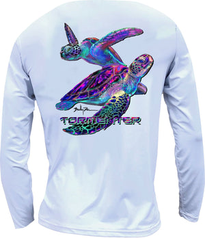 Men's Performance Shirt- Turtles Men's SPF Ocean Fishing Tops Tormenter Ocean 