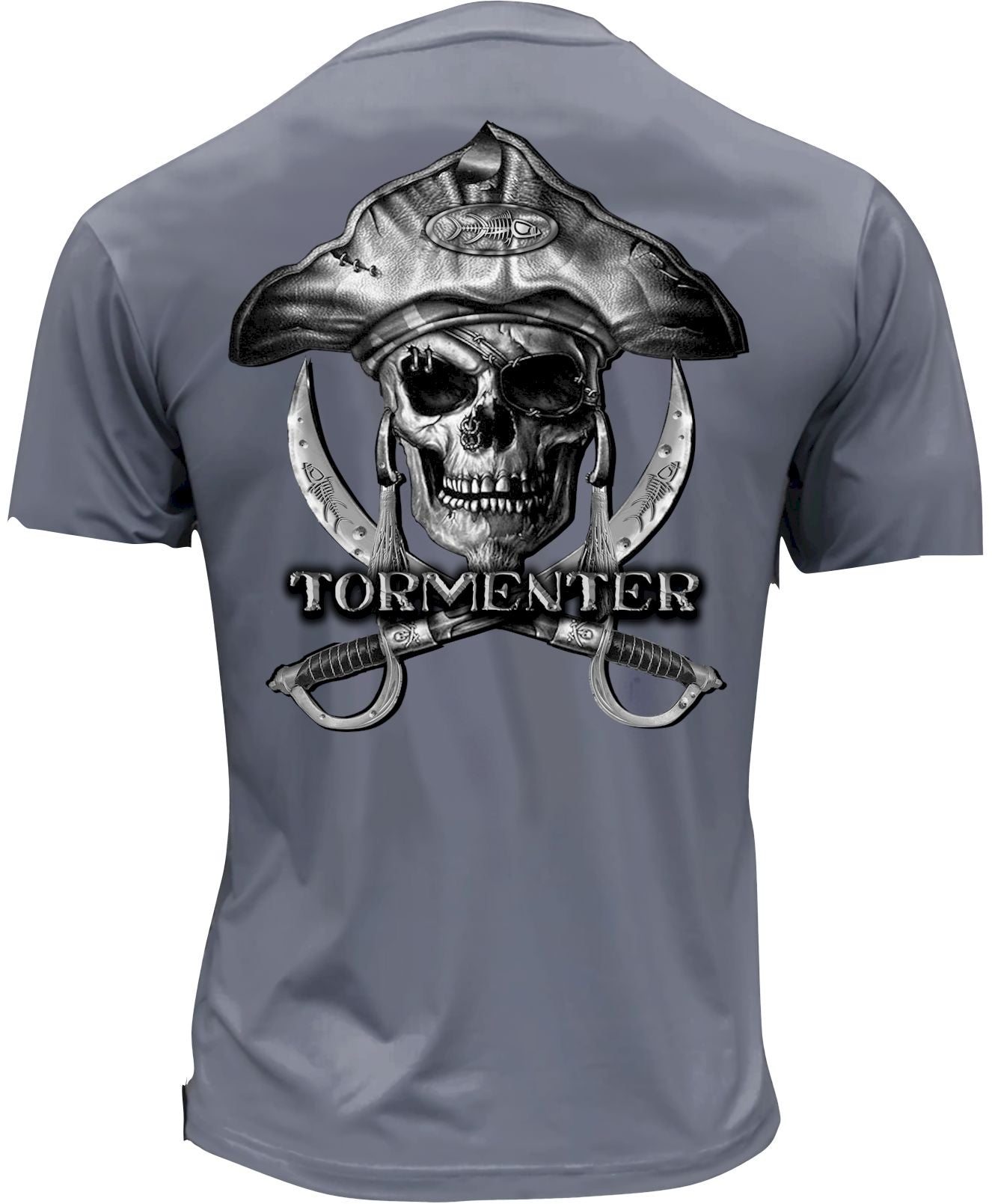 Men's Performance Short Sleeve Tee Shirt-Barnacle Bill Charcoal Men's SPF Ocean Fishing Tops Tormenter Ocean S 2.0 