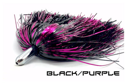 ON SALE! - Only $8.99 Rigged! Steel Head Chromed & Aluminum Trolling Lures Tormenter Ocean Black/Purple Rigged. Great for Mahi, Tuna, Marlin, Sailfish, Wahoo