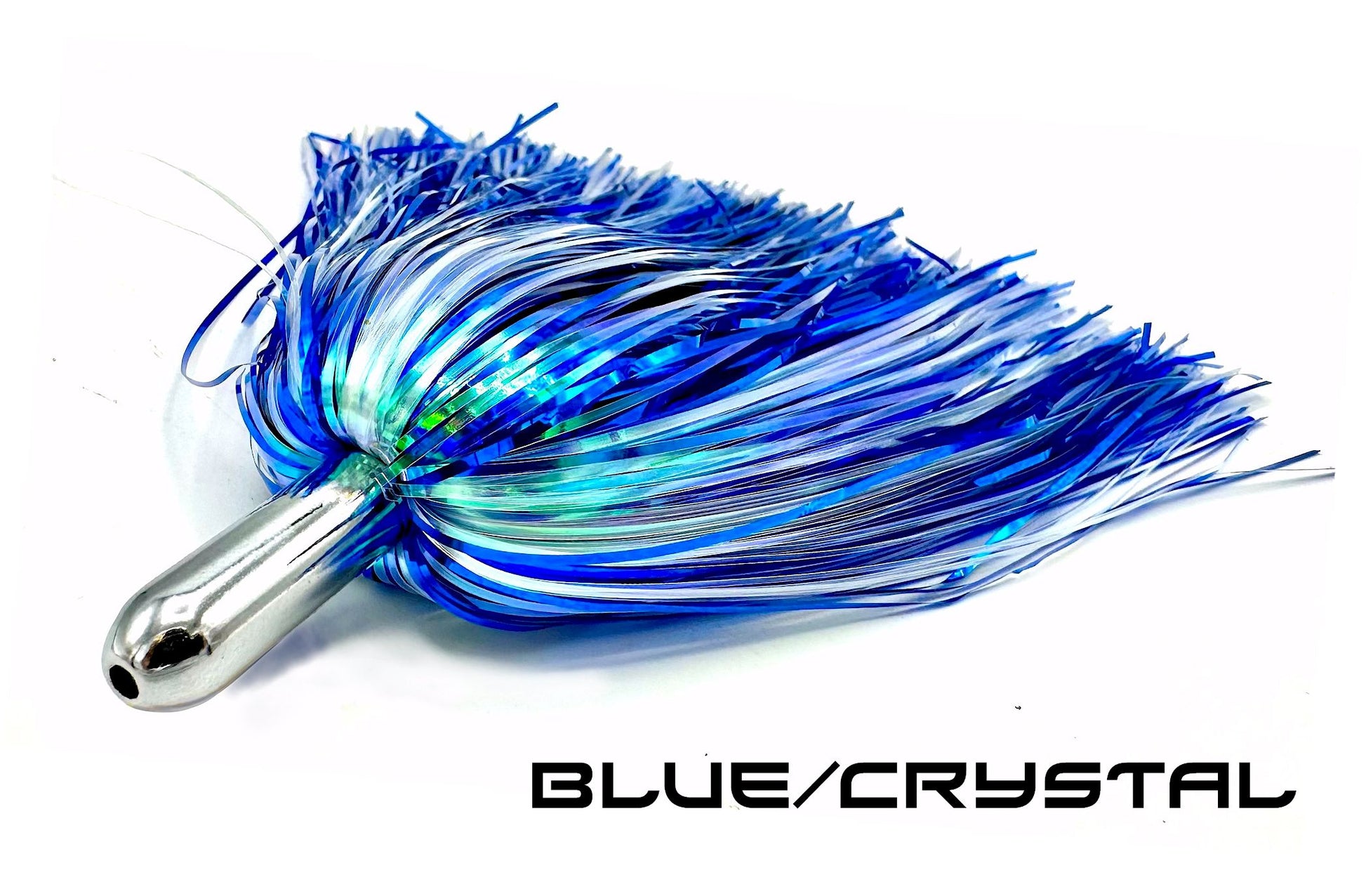 ON SALE! - Only $8.99 Rigged! Steel Head Chromed & Aluminum Trolling Lures Tormenter Ocean Blue Crystal Rigged. Great for Mahi, Tuna, Marlin, Sailfish, Wahoo