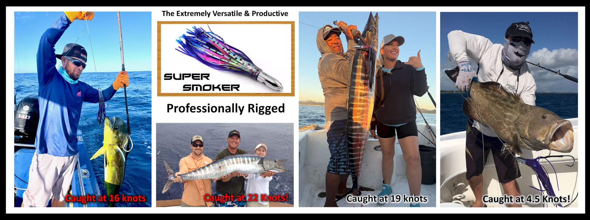 Super Smoker Chromed & Aluminum Trolling Lures Tormenter Ocean Fishing Gear 