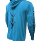 Heather Performance Hoodie - Teal Men's SPF Ocean Fishing Tops Tormenter Ocean 