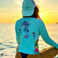 St. Croix V-Neck Performance Shirt- Sea Horse Tormenter Ocean 