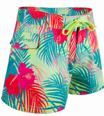 Women's Hibiscus Boardshorts - Yellow Ladies Board Shorts Tormenter Ocean 0 