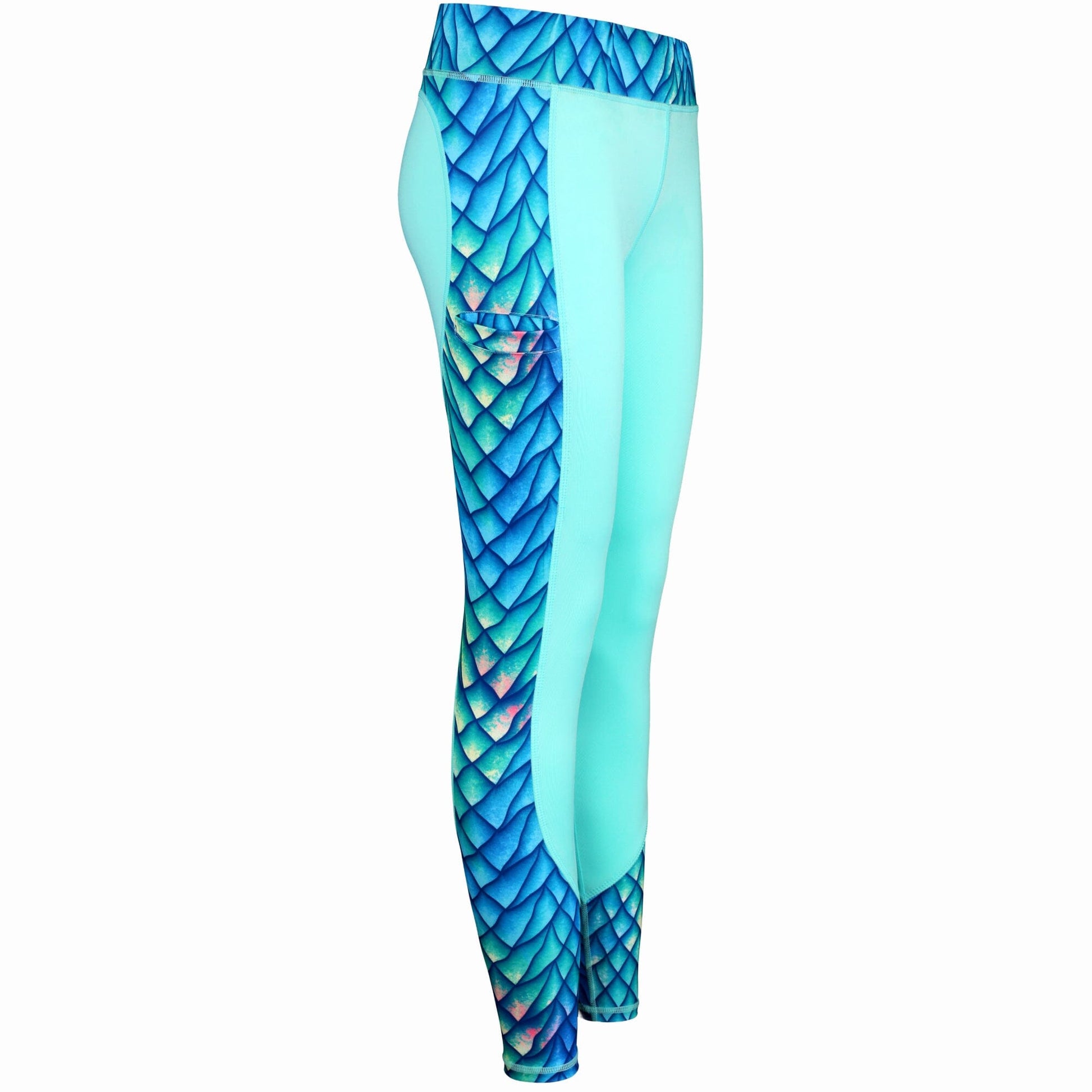 Women's Active Leggings Seafoam Scales Women's Performance Fishing Leggings Tormenter Ocean S 