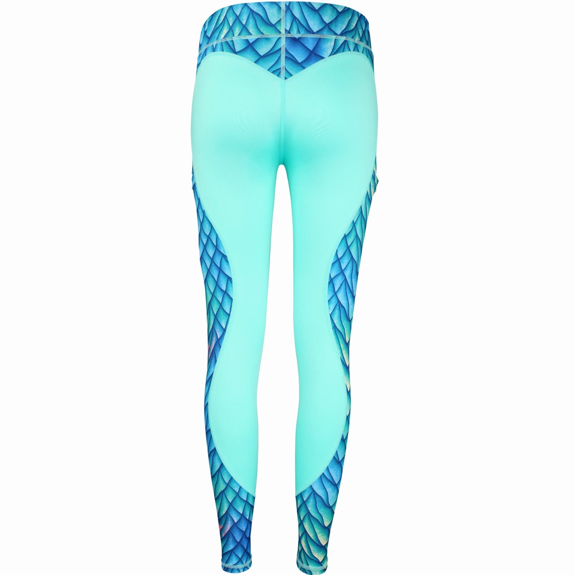 Women's Active Leggings Seafoam Scales Women's Performance Fishing Leggings Tormenter Ocean 