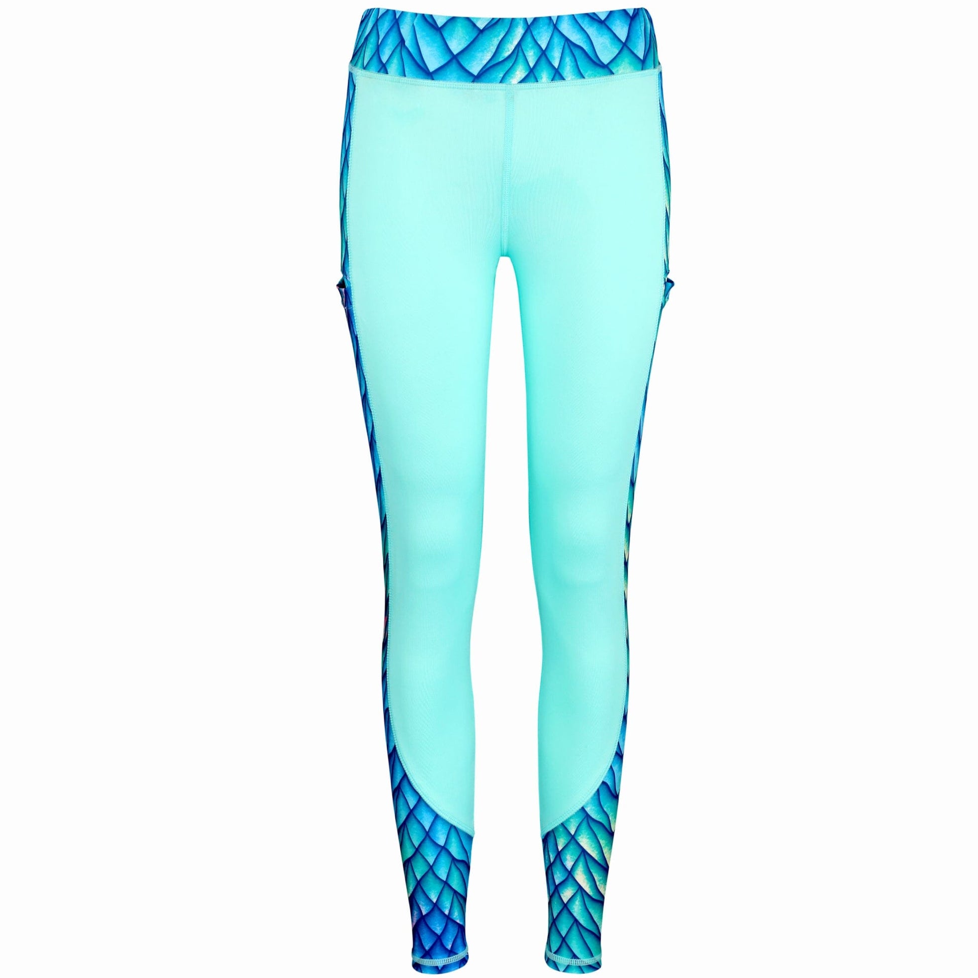 Women's Active Leggings Seafoam Scales Women's Performance Fishing Leggings Tormenter Ocean 