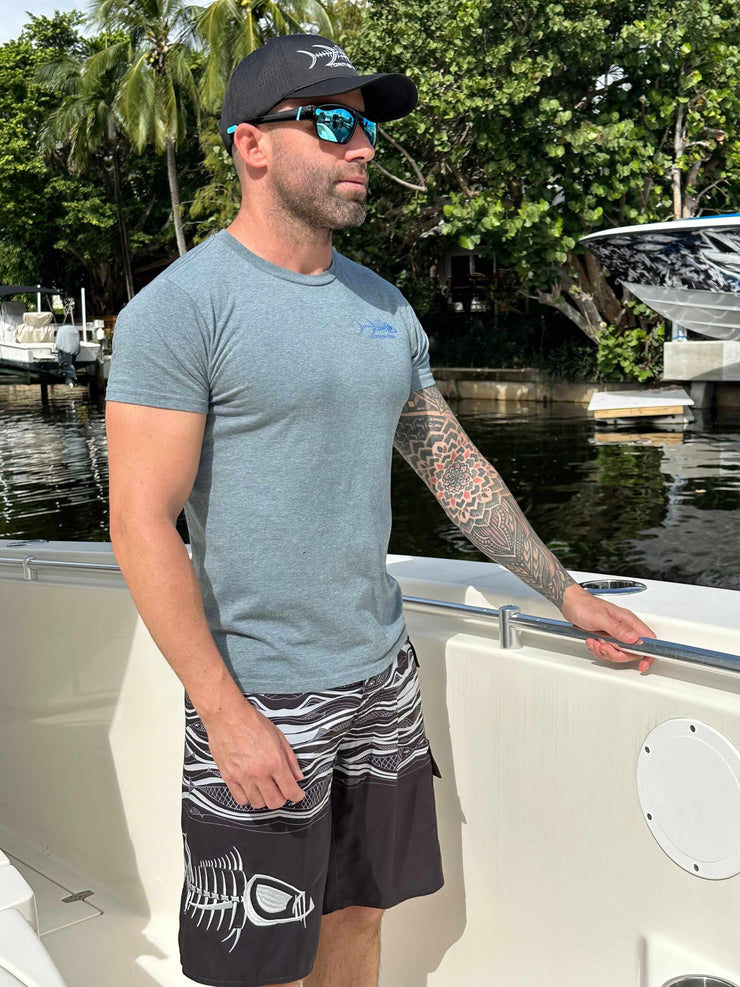 Patriot Gray Men's Fishing T-Shirt Fishing T-Shirts Tormenter Ocean 